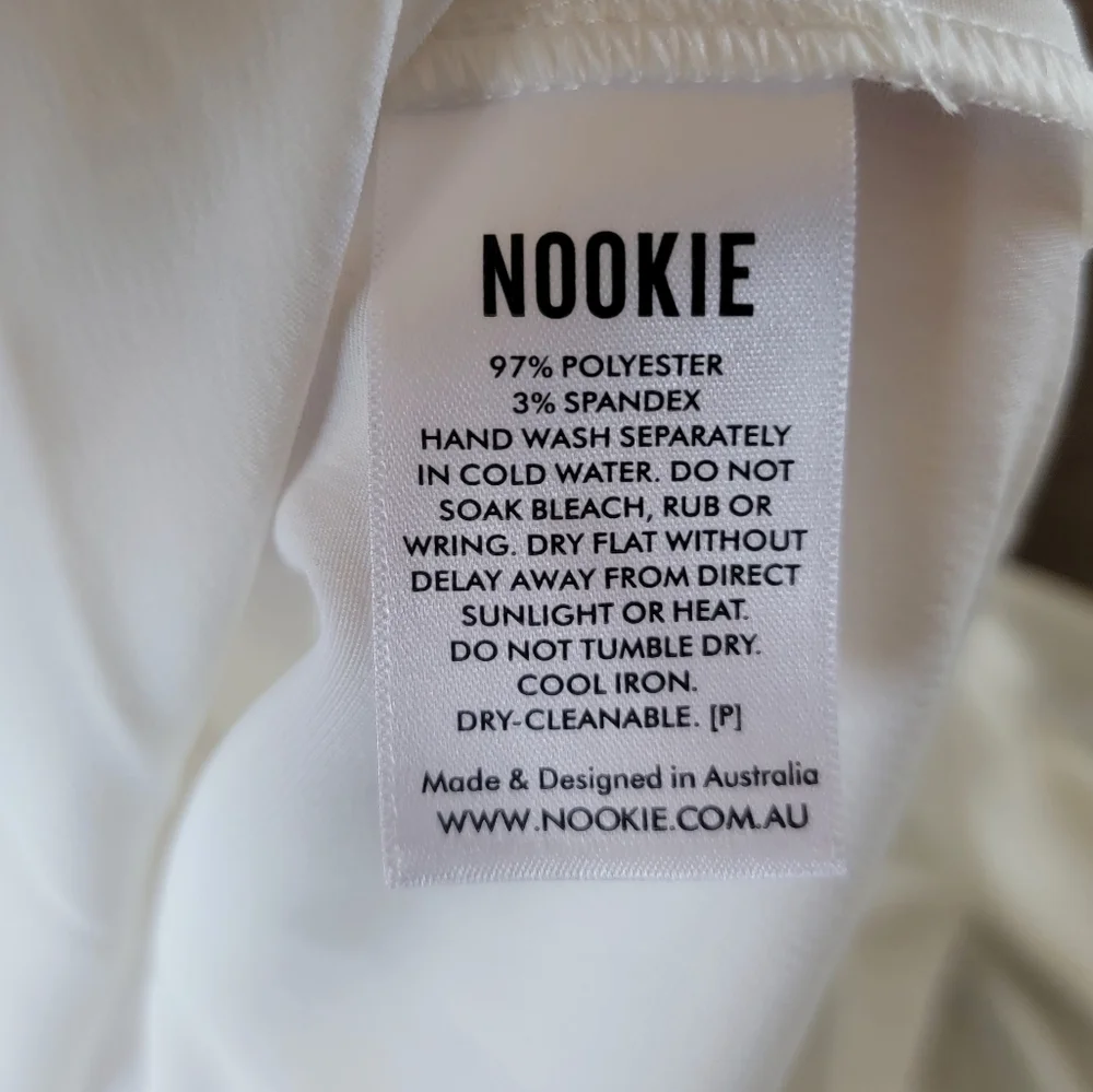 New Nookie Stella Satin Plunge Neckline Mermaid Sexy High Front Slit Gown Medium - Picture 15 of 16